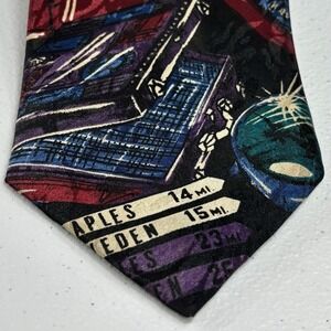 Italianissimo Novelty Holiday Vacation Passport Travel Themed Tie Neckwear 57"